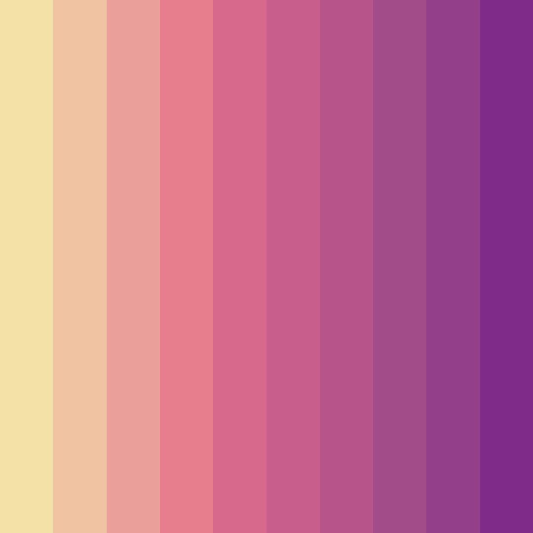 Download blushing blossoms color palette PNG image (square)