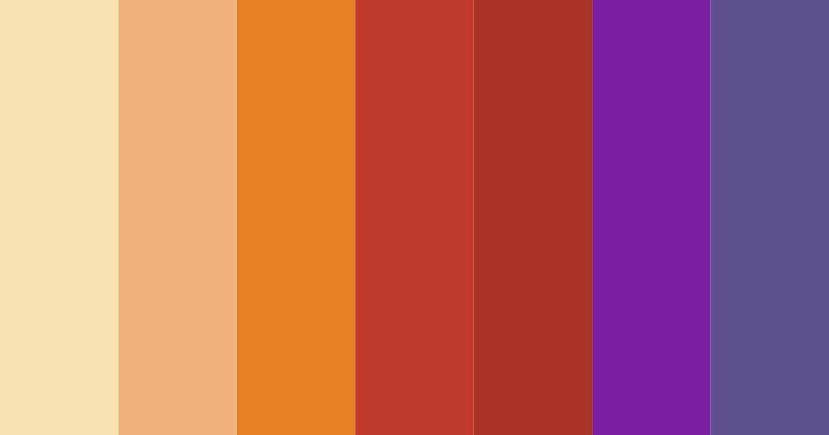 Download sunset serenade color palette PNG image (landscape)