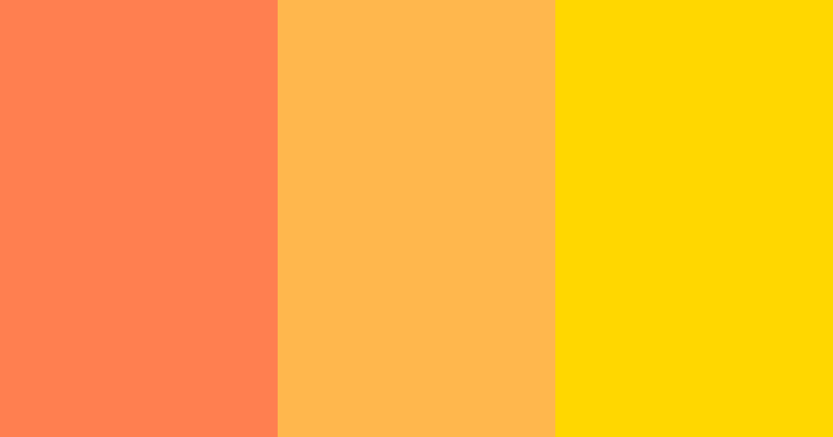 Download colorful orange color palette PNG image (landscape)