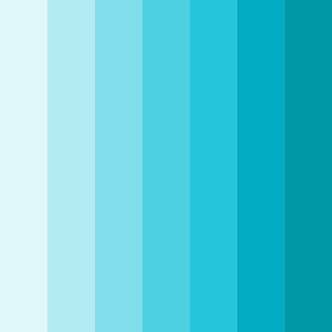 Download teal paradise color palette PNG image (square)