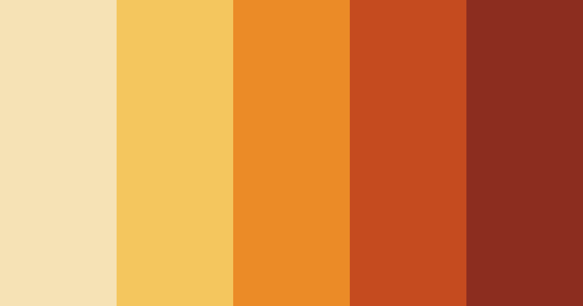 Download warm orange color palette PNG image (landscape)