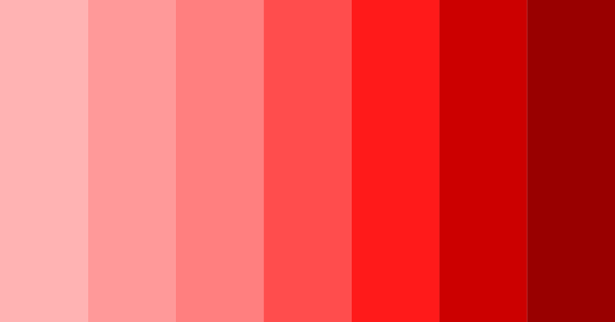 Download shades of red color palette PNG image (landscape)