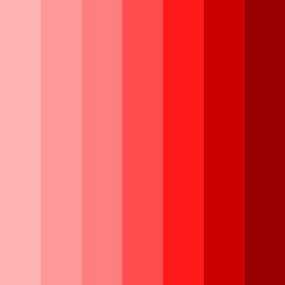 Download shades of red color palette PNG image (square)