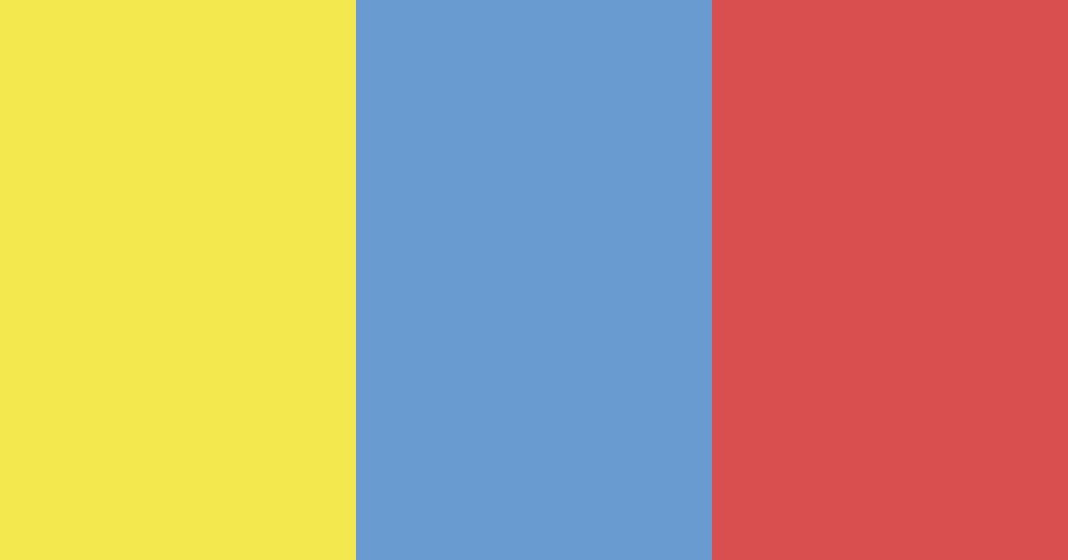 Download vibrant yellow blue red color palette PNG image (landscape)