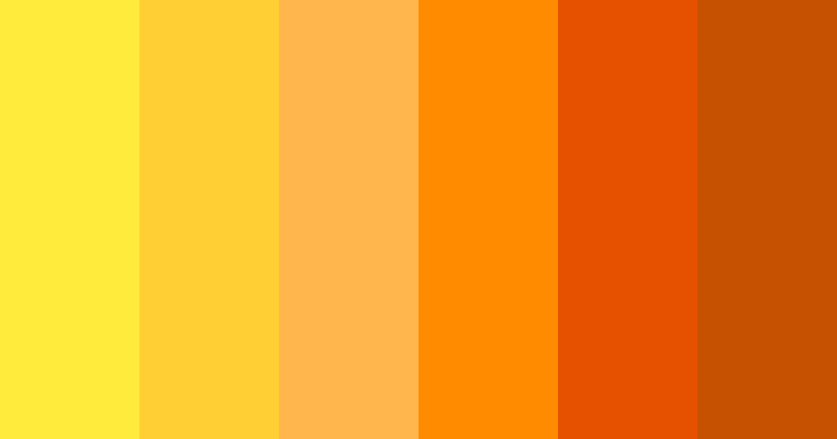 Download orange sunshine color palette PNG image (landscape)