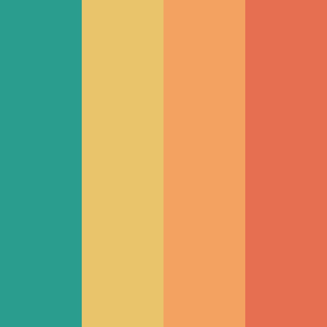 Download sunset ombre color palette PNG image (square)