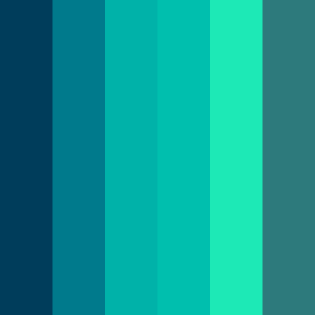 Download shades of blue color palette PNG image (square)