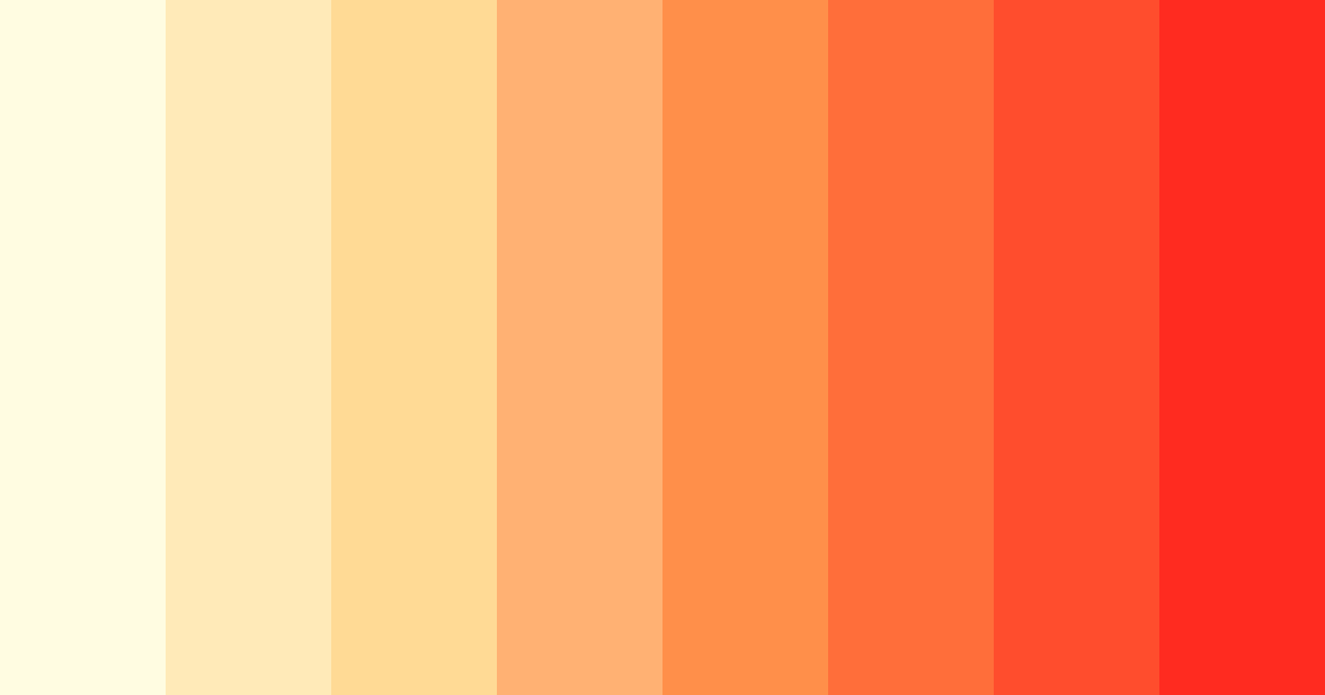 Download peachy sunset color palette PNG image (landscape)