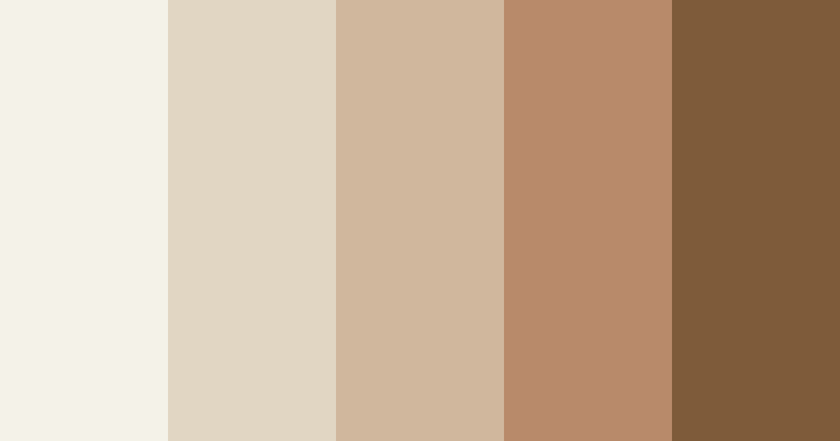 Download shades of beige color palette PNG image (landscape)