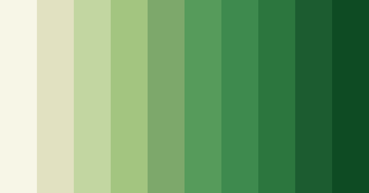 Download shades of green color palette PNG image (landscape)