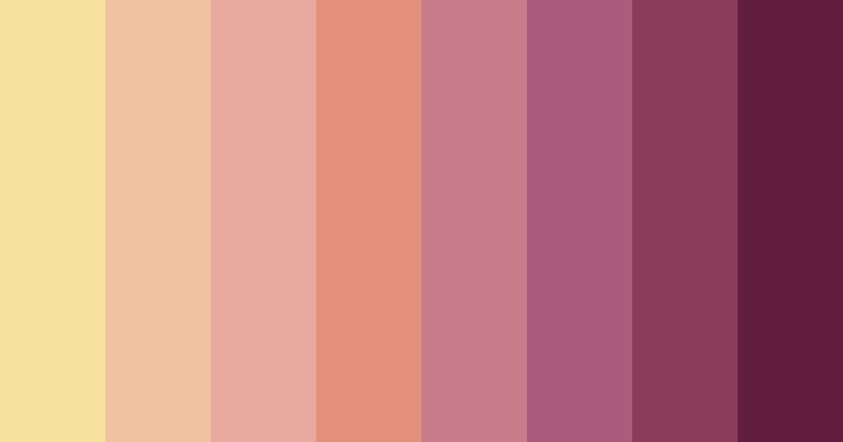 Download rose sunset color palette PNG image (landscape)