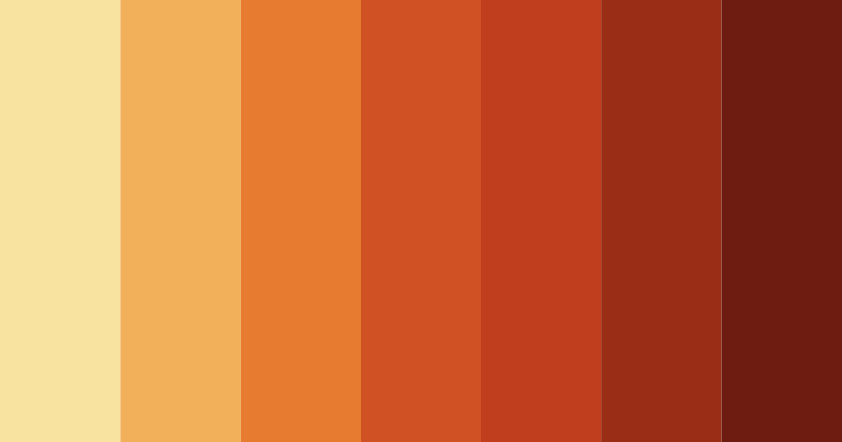 Download spicy orange color palette PNG image (landscape)