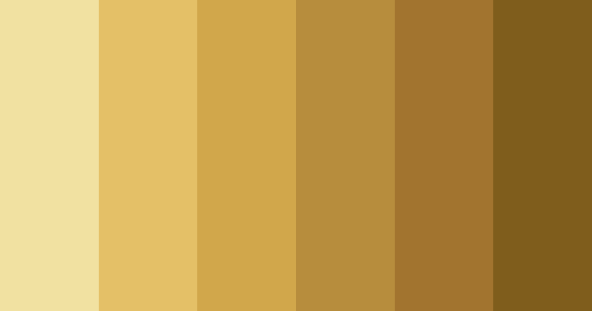 Download shades of gold color palette PNG image (landscape)