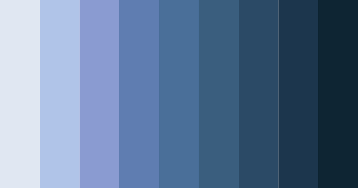 Download deep blue serenity color palette PNG image (landscape)