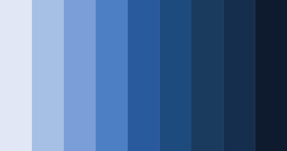 Download dark blue night color palette PNG image (landscape)