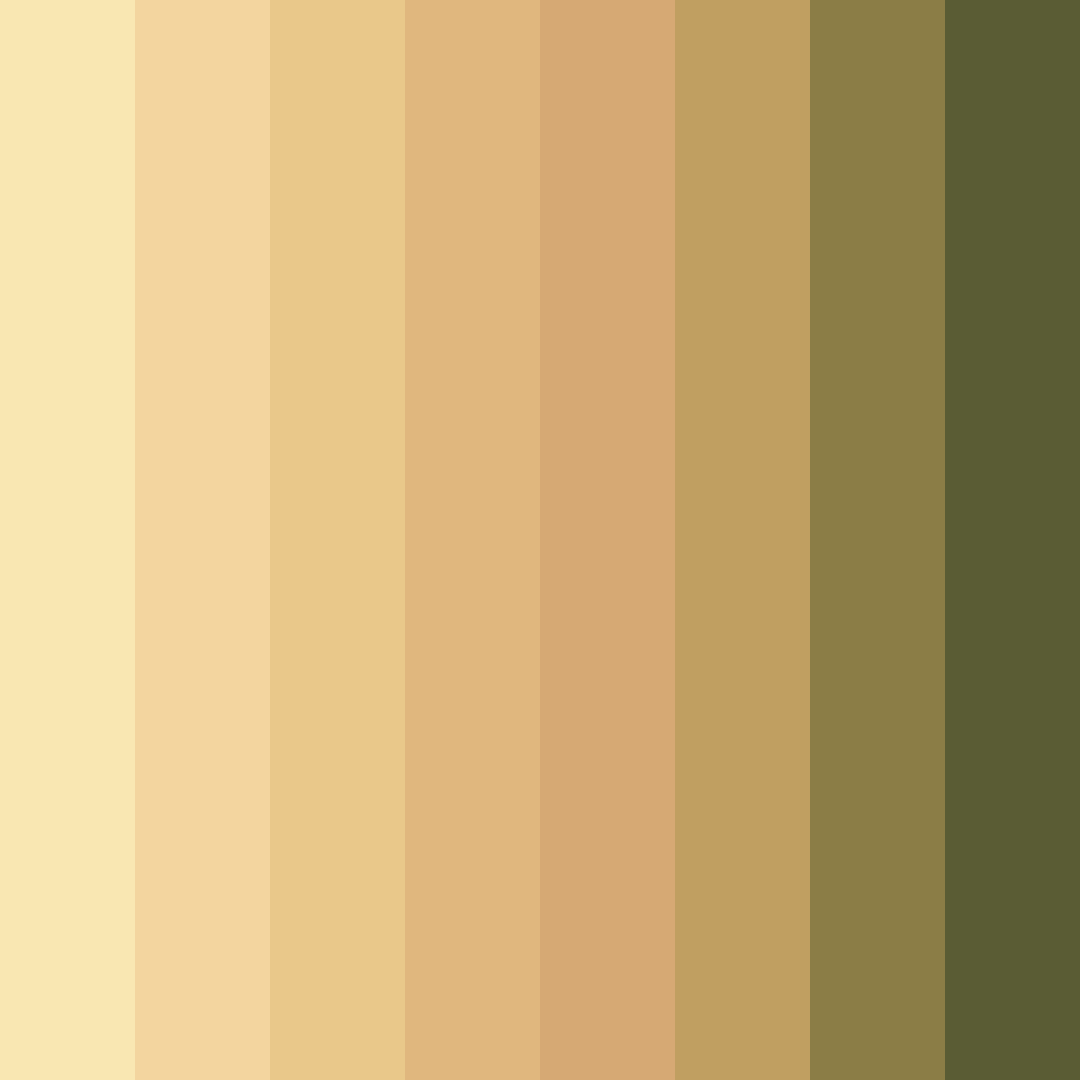 Download golden hues color palette PNG image (square)