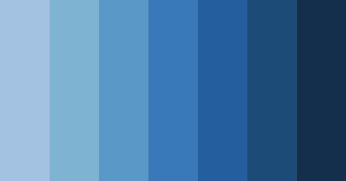 Download shades of blue color palette PNG image (landscape)