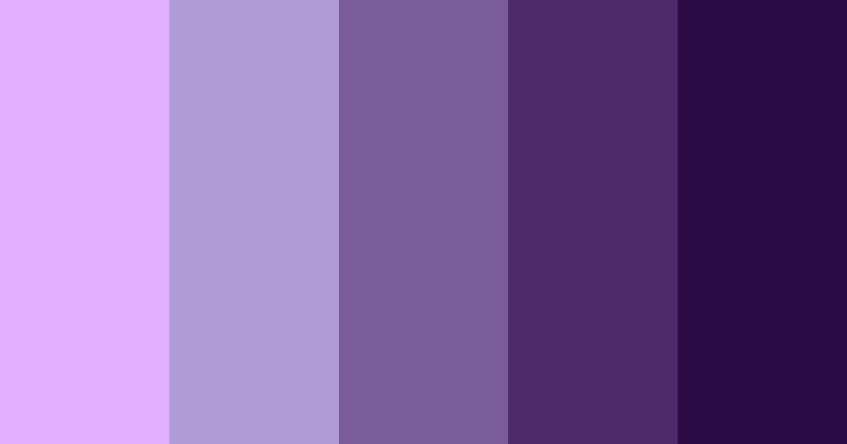 Download shades of purple color palette PNG image (landscape)
