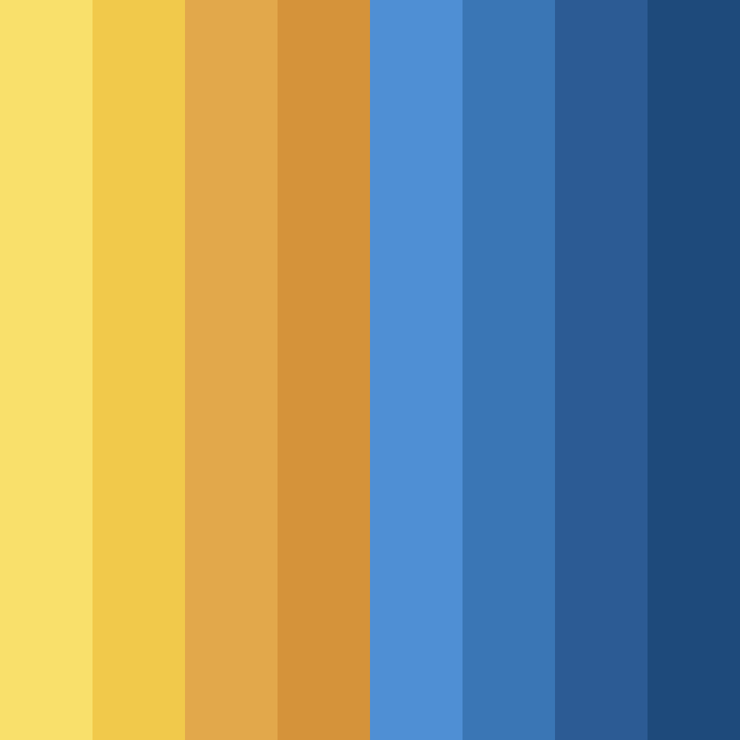 Download blue and gold dream color palette PNG image (square)