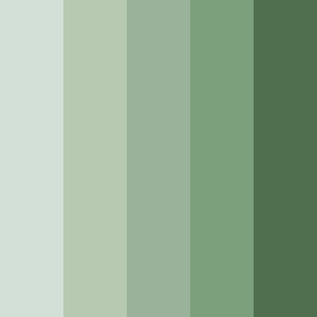 Download whispering greens color palette PNG image (square)