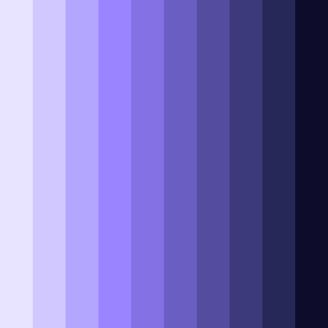 Download shades of purple color palette PNG image (square)