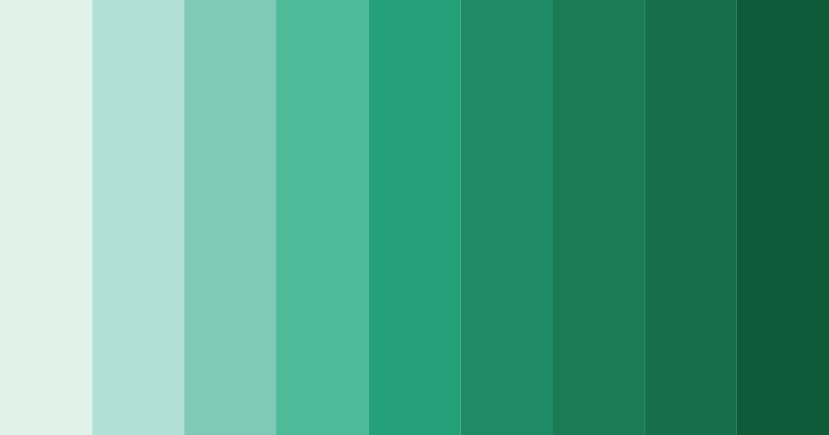 Download emerald serenity color palette PNG image (landscape)