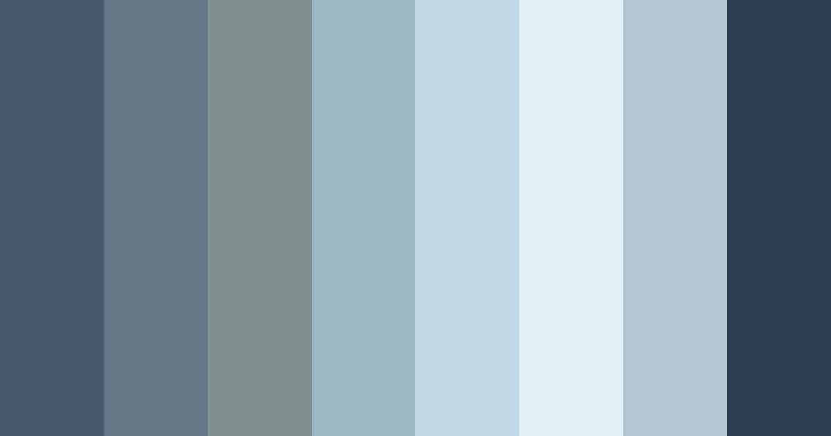 Download blue shades color palette PNG image (landscape)