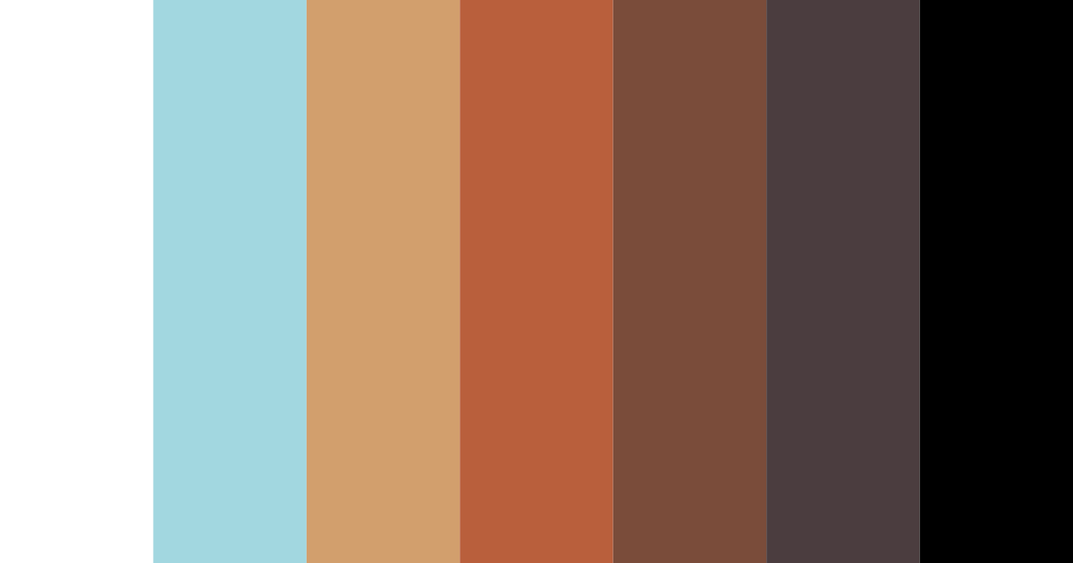 Download aqua and sienna serenity color palette PNG image (landscape)