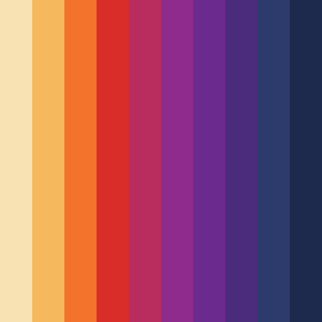 Download sunset reverie color palette PNG image (square)