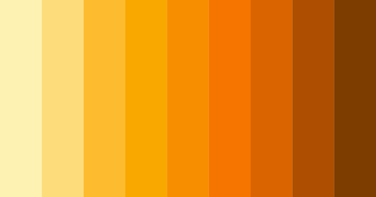 Download saffron shades color palette PNG image (landscape)