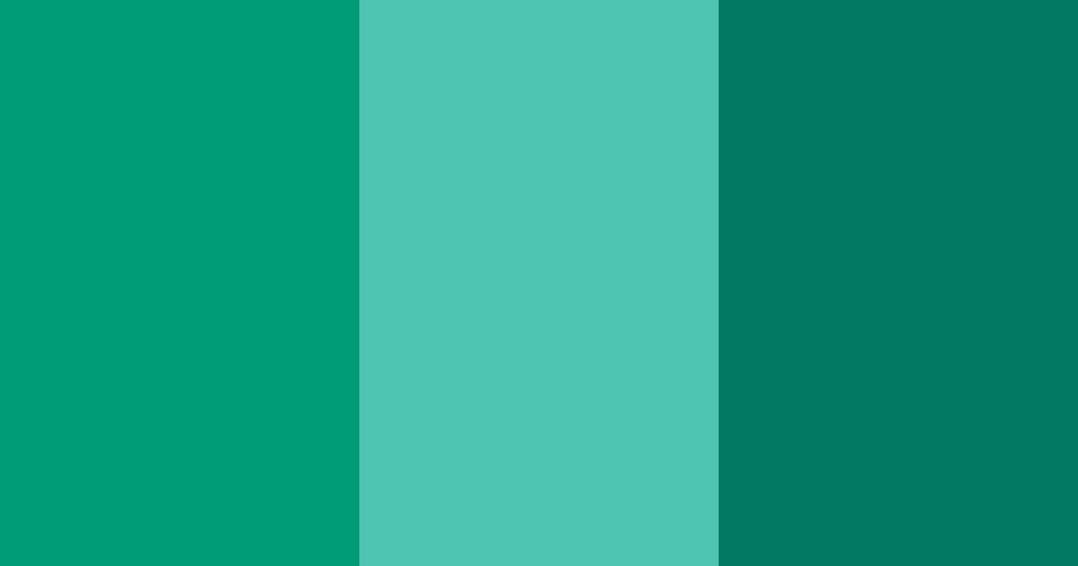 Download teal shades color palette PNG image (landscape)