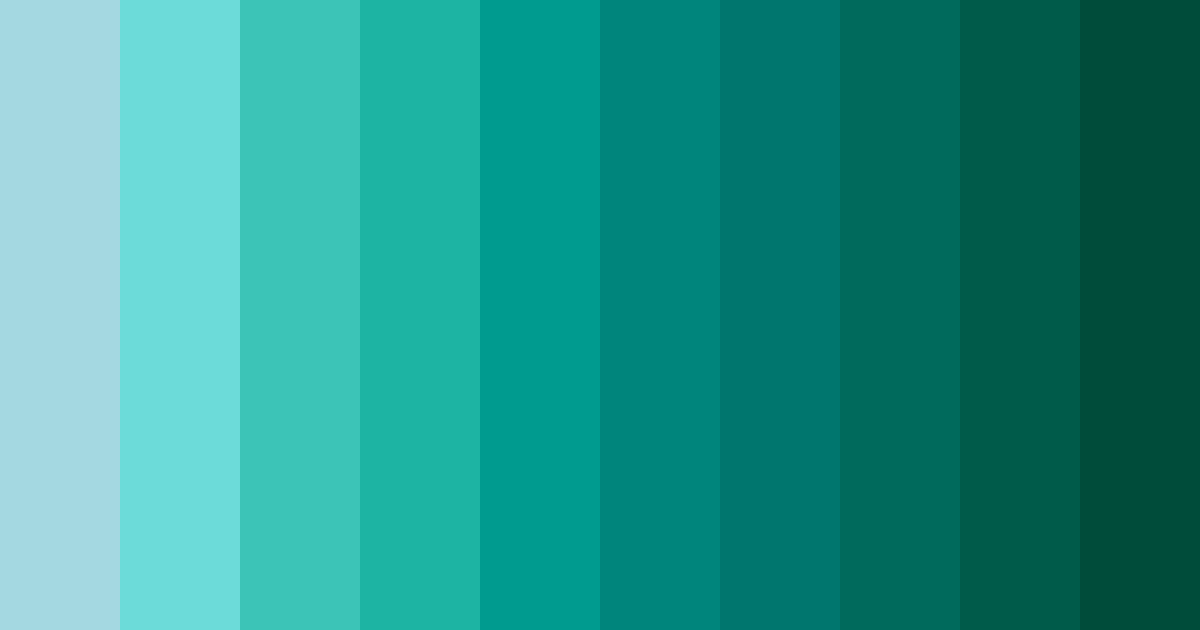 Download blue green serenity color palette PNG image (landscape)