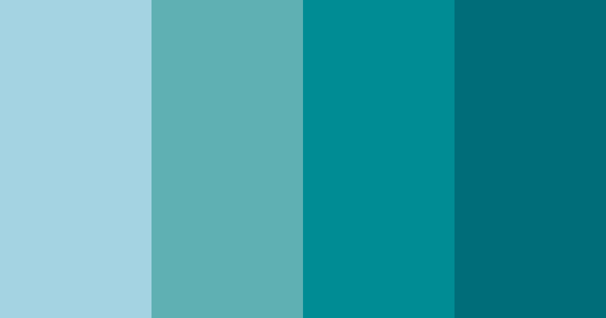 Download teal peacock color palette PNG image (landscape)