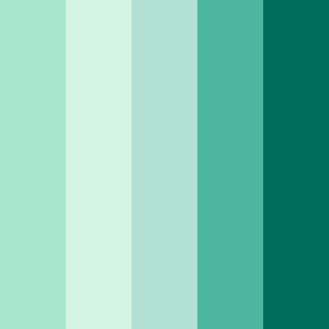 Download emerald serenade color palette PNG image (square)