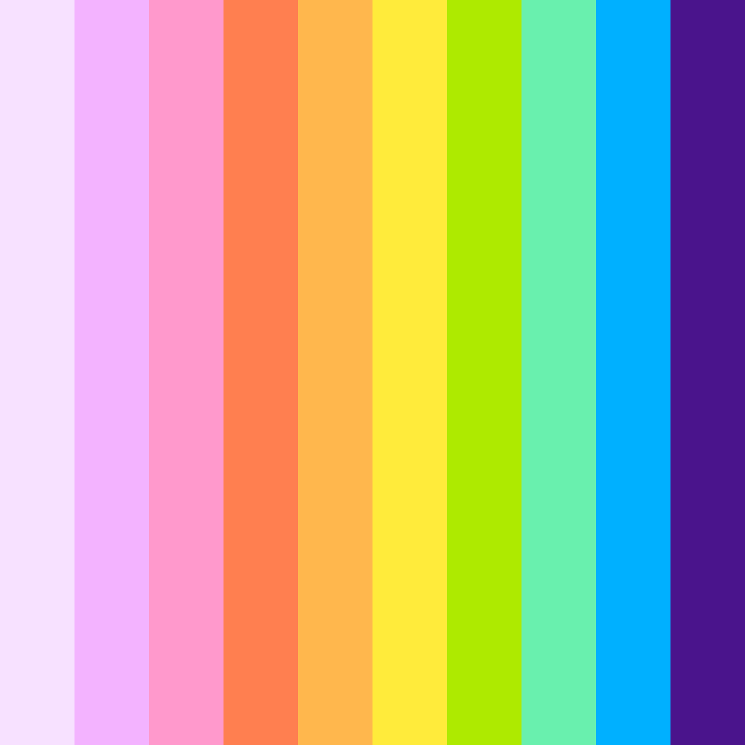 Download mystical spectrum color palette PNG image (square)