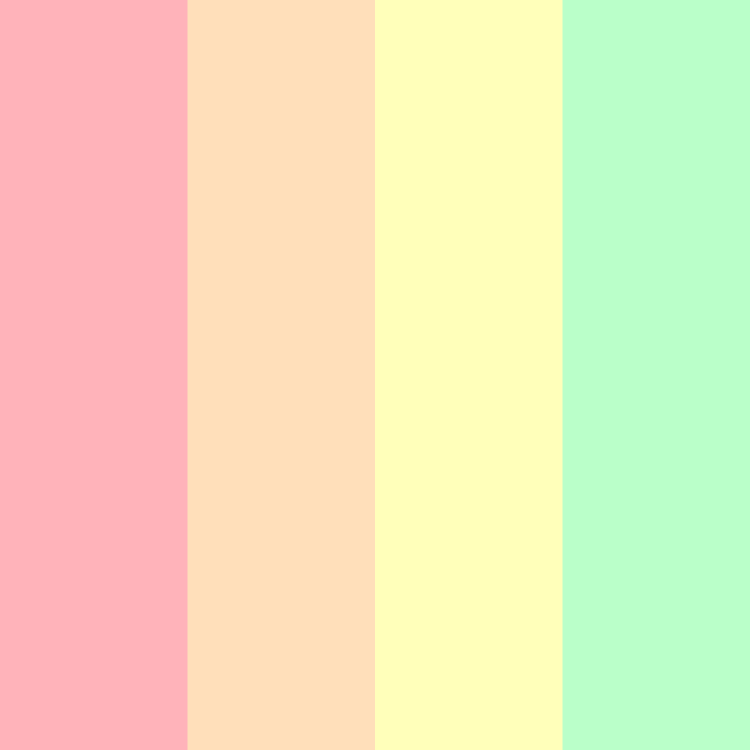 Download pink rainbow color palette PNG image (square)