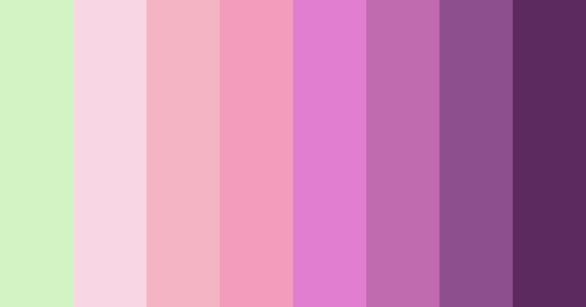 Download shades of pink and green color palette PNG image (landscape)