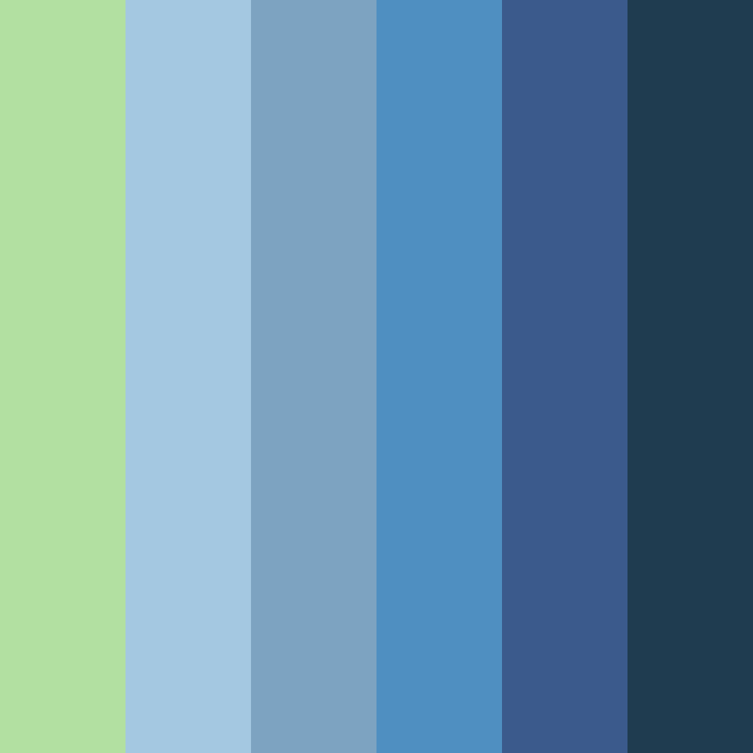 Download blue and lime green serenity color palette PNG image (square)
