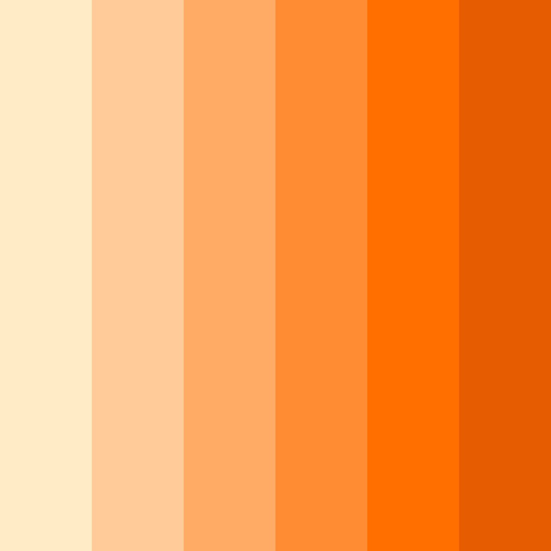 Download warm orange shades color palette PNG image (square)