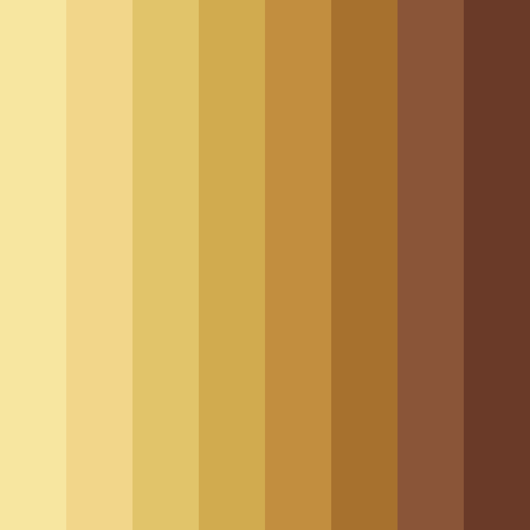 Download earthy yellow color palette PNG image (square)