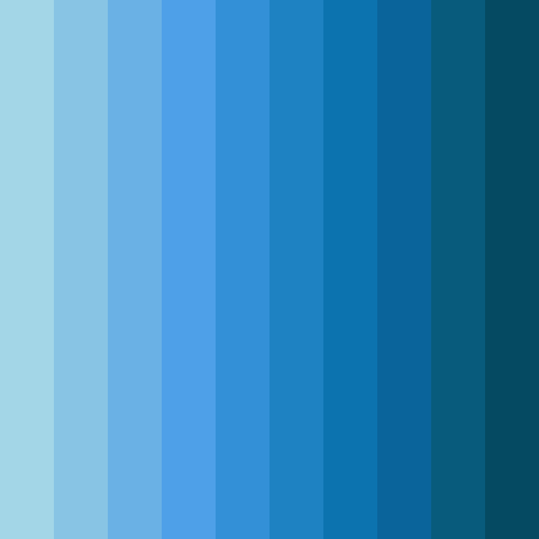 Download light blue shades color palette PNG image (square)