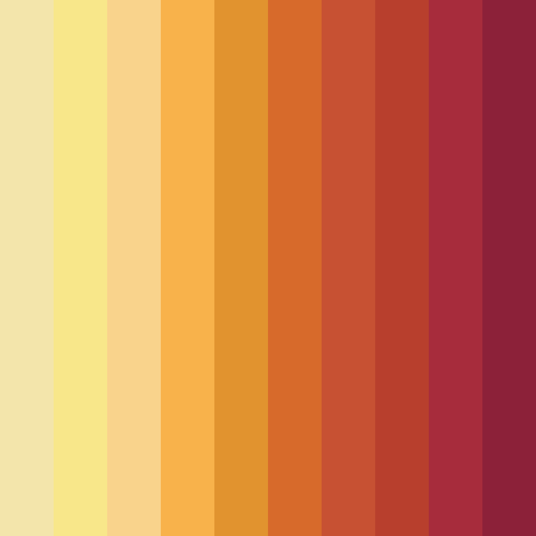 Download warm orange color palette PNG image (square)