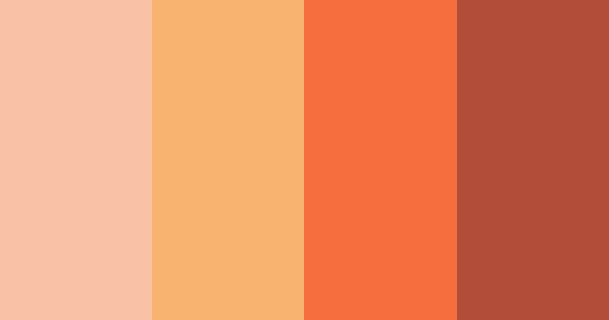 Download shades of orange color palette PNG image (landscape)