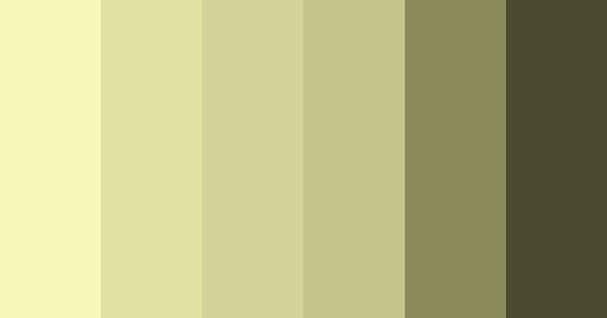 Download shades of yellow color palette PNG image (landscape)