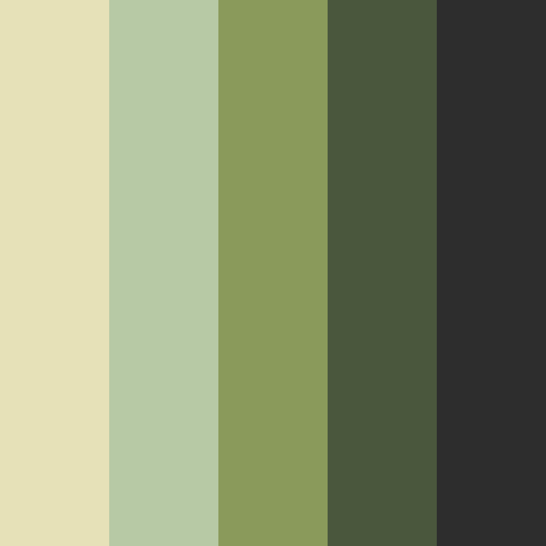 Download shades of olive green color palette PNG image (square)