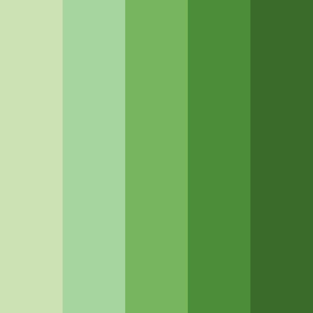 Download warm green shades color palette PNG image (square)