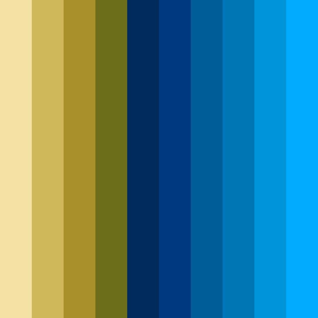 Download blue gold color palette PNG image (square)