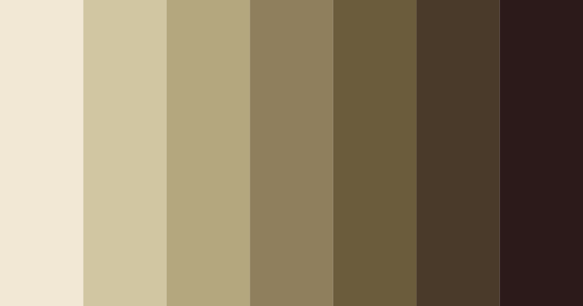 Download creamy brown color palette PNG image (landscape)