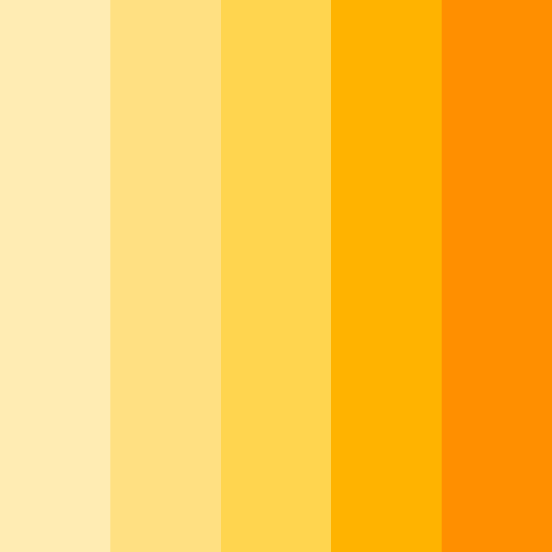 Download shades of yellow color palette PNG image (square)