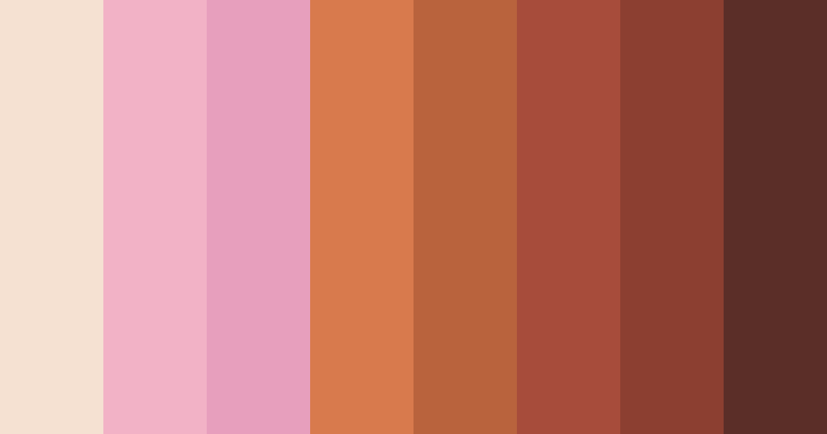 Download brown and pink aesthetic color palette PNG image (landscape)